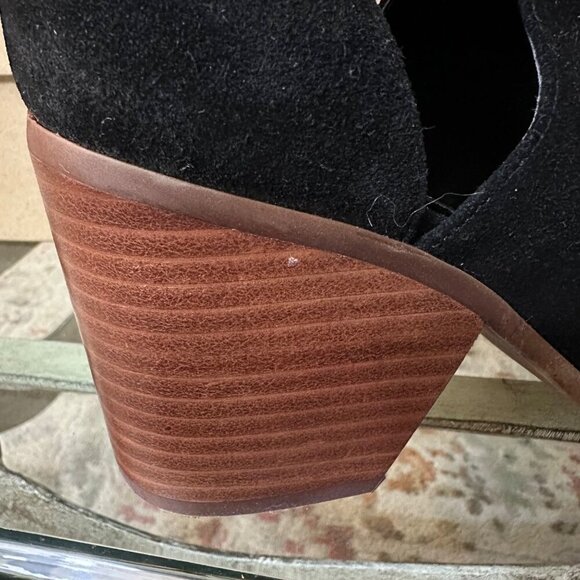 SOLE SOCIETY Caprica Open Toe Bootie (Black‎ Suede) US 7.8 EU 38 Boho Fall - Picture 5 of 8